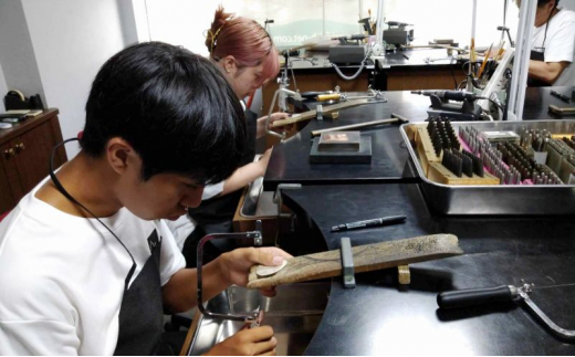 彫金 ペンダント トップ  制作 体験 コース 1名 指輪 シルバー950 SILVER アクセサリー ジュエリー シンプル 一点もの かわいい おしゃれ プレゼント ギフト 贈り物 FABBRICA