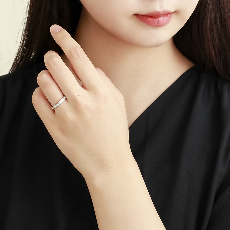 Deliciae　Pt950kf　クーフー地金　ハーフエタニティリング　ダイヤモンド【0.36ct】鑑別書付　K05036-H