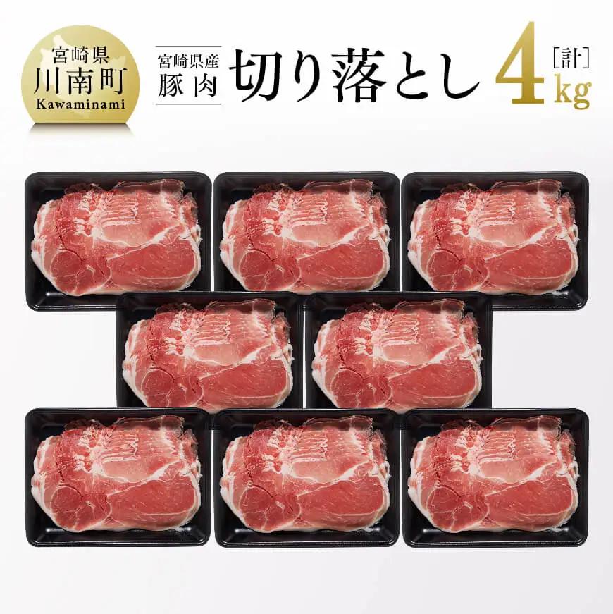 豚肉 宮崎県産豚肉切り落とし4kg 小分け