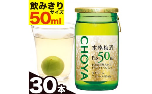 本格梅酒 Pio 飲みきりサイズ 50ml 30本 羽曳野商工振興株式会社《30日以内に出荷予定(土日祝除く)》大阪府 羽曳野市 梅酒 梅 酒 CHOYA チョーヤ チョーヤ梅酒 お酒 pio