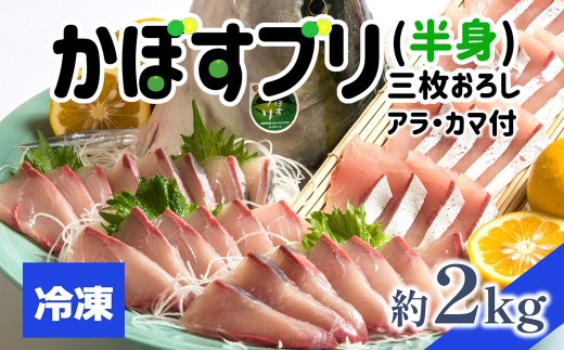 
                  【冷凍】 さっぱり旨い うすき産（養殖）かぼすブリ・半身 ぶり 鰤 魚介 ブリカマ アラ
                