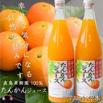 ふるさと納税 徳之島町 【2025年収穫!】完熟の幸せな甘み!徳之島たんかんジュース(2本)