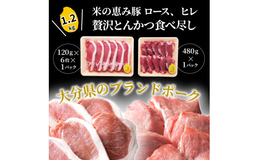 米の恵み豚/ロース,ヒレ贅沢とんかつ食べ尽し1.2kg（1177R）_イメージ2