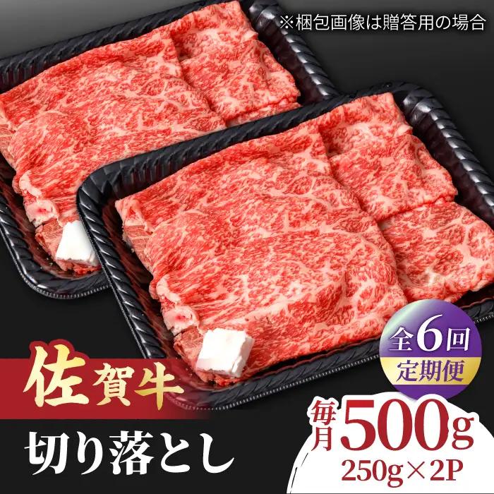 【全6回定期便】佐賀牛 赤身とバラ肉の切り落とし 250g×2 黒毛和牛切り落とし 切り落とし[FCY015]