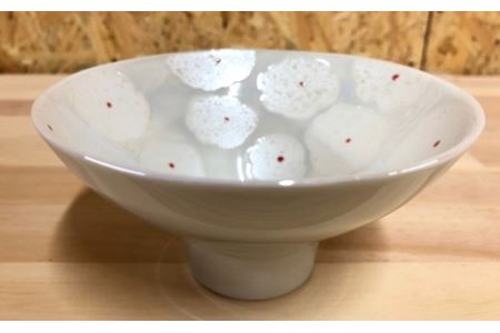 有田焼利久窯花真珠黒白ペアモダン茶碗MK0004