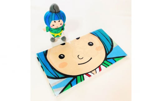 みづまろくん「ミニぬいぐるみ＋手ぬぐい」 ／ ご当地キャラクター ご当地 キャラ マスコットキャラクター マスコット ゆるキャラ キャラクターグッズ オリジナル 応援 地域応援 かわいい 可愛い 癒し 癒やし みづまろくん 大阪府 No.105