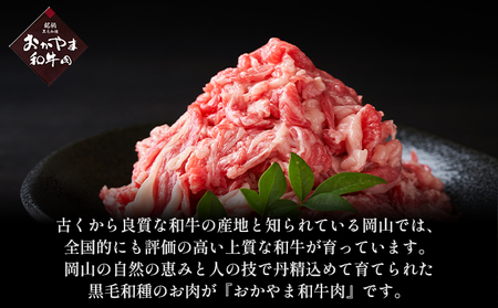 牛肉 おかやま 和牛肉 A4等級以上 切り落とし 約900g（約300g×3パック）肉 牛肉