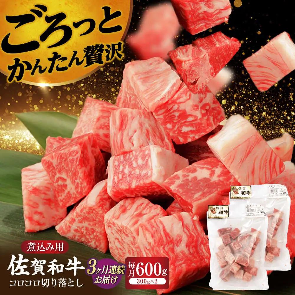 【定期便】牛肉切り落とし 600g NAC107 牛肉切り落とし 全3回