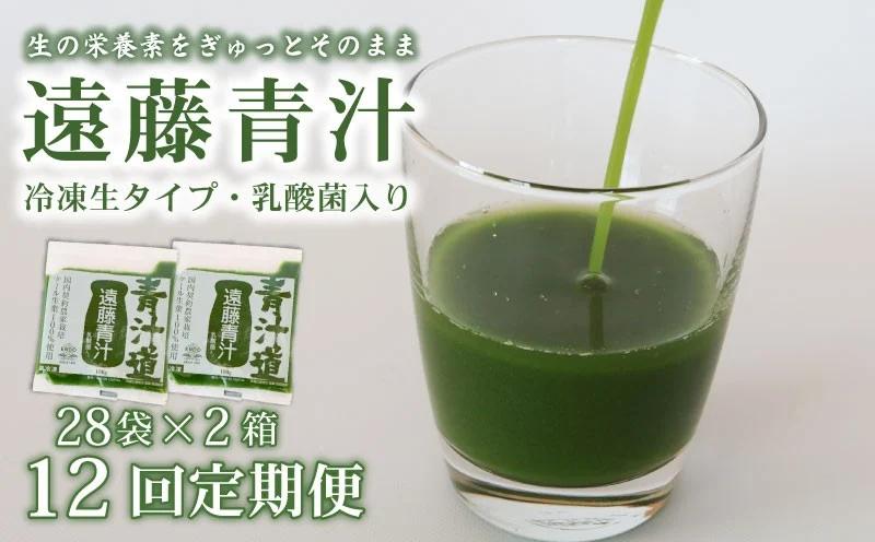 【12ヶ月定期便】 遠藤青汁 【生】 冷凍 2箱 5.6kg(100g×56袋) | 健康 美容 乳酸菌 国産 ケール ビタミン ミネラル 食物繊維 冷凍 ロングセラー お試し青汁 遠藤青汁 新鮮 高知県 南国市