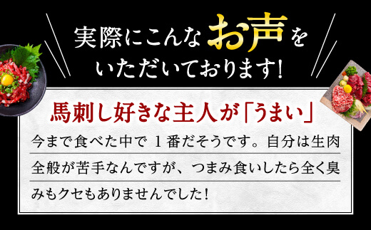 【国産】絶品大トロを楽しむ　よくばりな3種馬刺しセット