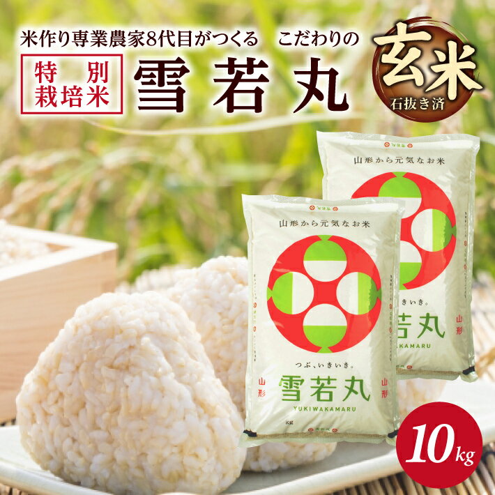 【ふるさと納税】≪新米予約≫ 玄米 特別栽培米 雪若丸 計10kg 5kg×2袋 令和8年産米 山形県産 ご希望の時期頃お届け 米 庄内米 ブランド米 ごはん ご飯 農家直送 産地直送 東北 山形県 酒田市 庄内 発送時期が選べる