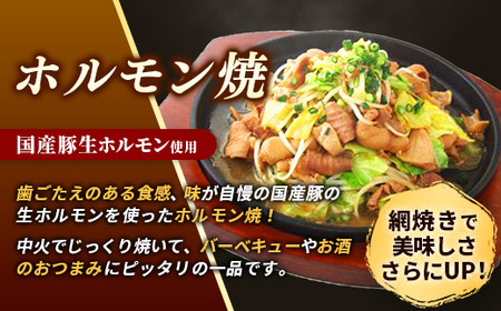 岩手のとうちゃんかあちゃんの店 岩手ホルモン鍋＆ホルモン焼セット 豚肉 簡単 鍋  黒みそ