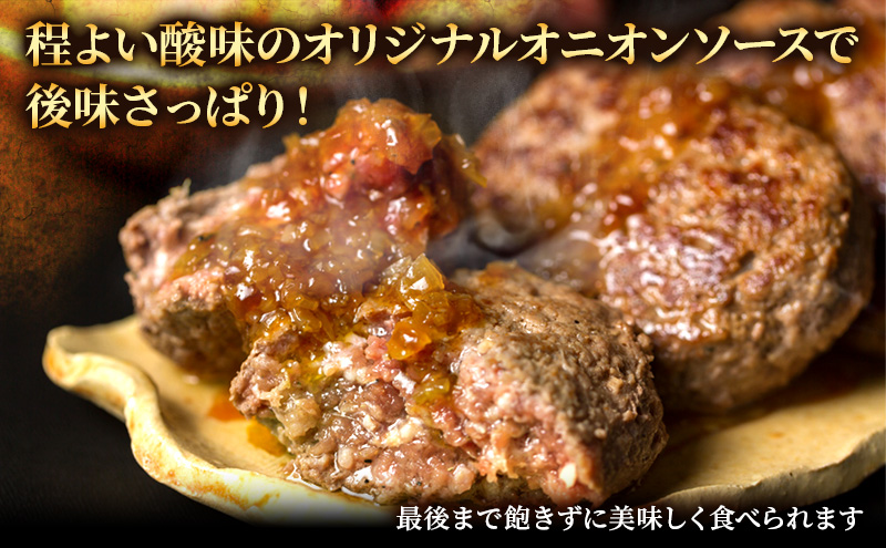 ジューシーくんハンバーグ180g×4個 オニオンソース セット ハンバーグ すぎもとミート 牛肉 100％ お肉 肉 牛 粗挽き 惣菜 おかず BBQ バーベキュー ご当地グルメ キャンプ  冷凍 静