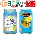 【ふるさと納税】宮崎特産「日向夏」のお酒 2種 飲み比べ 350ml×24本 セット 酎ハイ サワー アルコール 3%