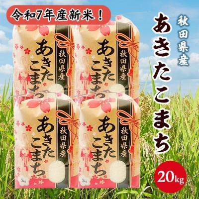 ふるさと納税 潟上市 令和7年産 秋田県産あきたこまち 白米 20kg(5kg×4袋)