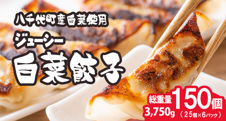 餃子 ジューシー白菜餃子150個 総重量3750g! 冷凍