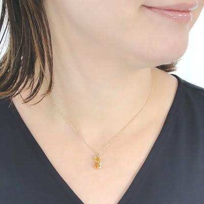 ふるさと納税 韮崎市 猫 ネックレス K18YG イエローゴールド シトリン ダイヤモンド f267-cit-k18yg |  | 02