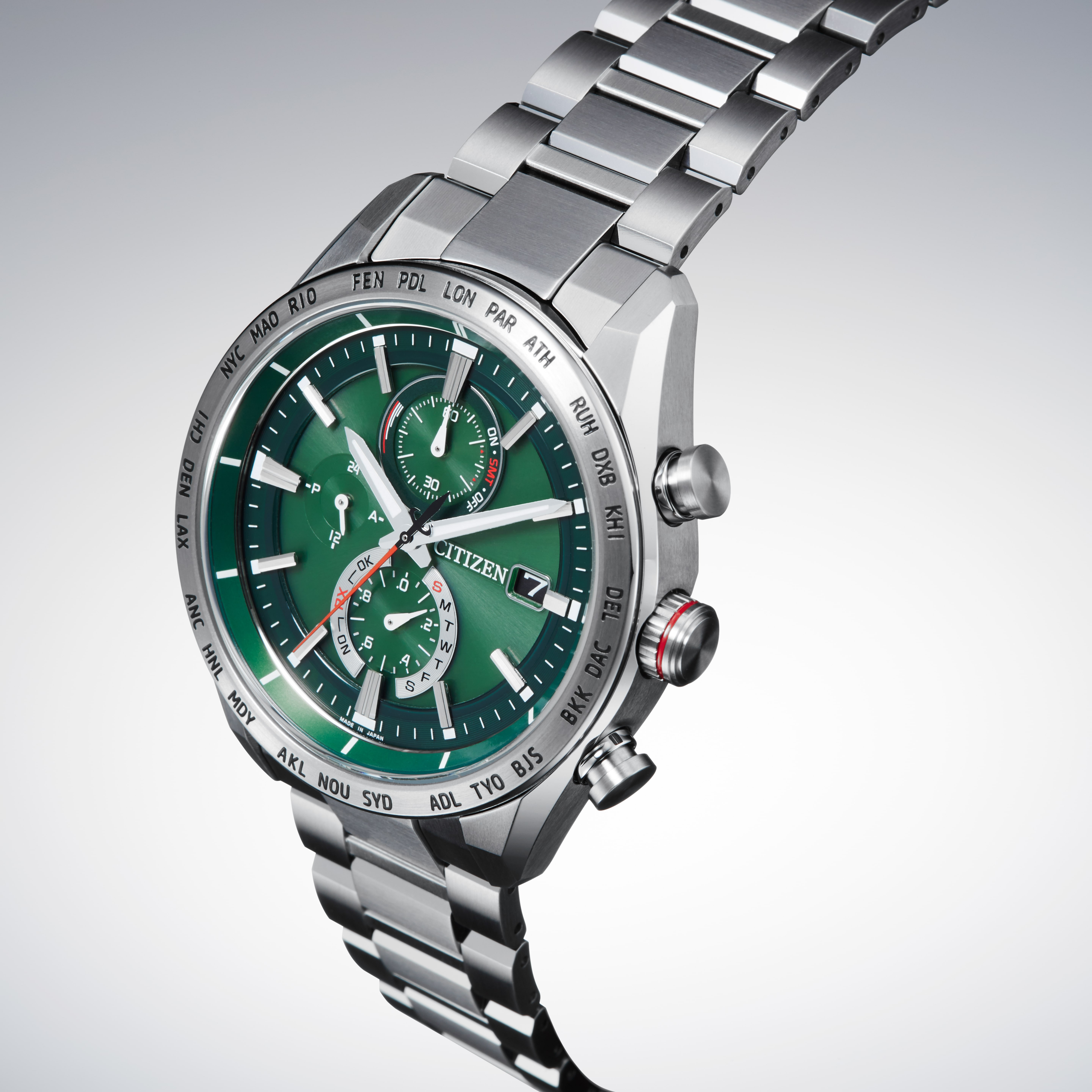 
                  CITIZEN 光発電 エコドライブ電波　メンズ 時計アテッサ AT8181-63W
                
