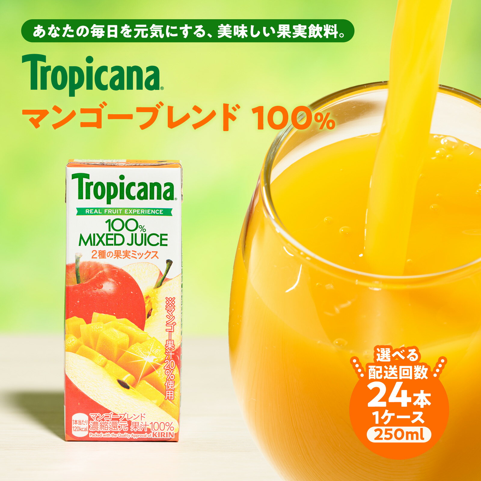 【ふるさと納税】＼選べる配送回数／ トロピカーナ 100％ マンゴーブレンド 250ml LLスリム×24本 ※離島への配送不可
