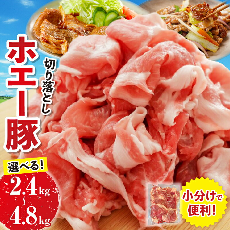 【ふるさと納税】【訳あり】ホエー豚 切り落とし 2.4kg~4.8kg 豚肉 豚 切り落とし こま切れ 小間切れ 小分け しゃぶしゃぶ 冷凍