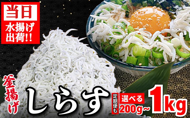 
            しらす 釜揚げ 選べる容量 200g～1kg 定期便 ちりめんじゃこ じゃこ しらす ちりめん 小魚 魚 海鮮 魚介類 魚貝 シーフード いわし 鰯 おかず おつまみ 惣菜 弁当 ご飯 のお供 ごはん 酒の肴 のお供 小分け 冷蔵 新鮮 海鮮 お取り寄せ グルメ ギフト プレゼント 贈答 人気 おすすめ 徳島県 小松島市 和田島産
          