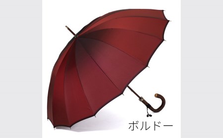 【前原光榮商店】紳士用雨傘 エクシヴ〈手元：牛本革〉お名入れ可(カラー：ボルドー）