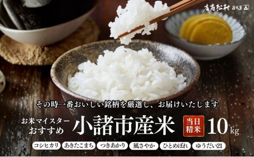 
                  お米マイスターおすすめ小諸米 精米 10kg 信州 長野 ごはん ご飯 コメ コシヒカリ あきたこまち つきあかり 風さやか ひとめぼれ ゆうだい21 [№5915-1775]
                