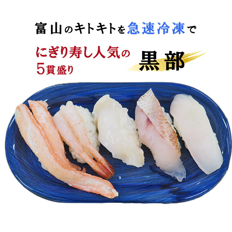 【ふるさと納税】【選べるお寿司】富山のお寿し5貫盛り 冷凍配送 富山県黒部市