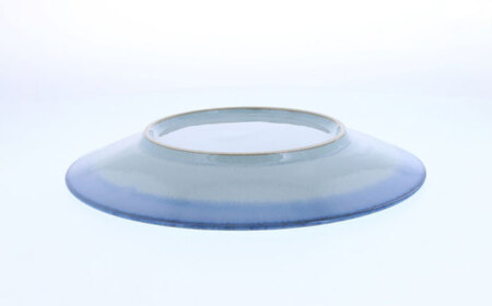 【美濃焼】スモークリース 印花型 8.0皿 4点セット ブルー【カネ定製陶】[MEI205-1]