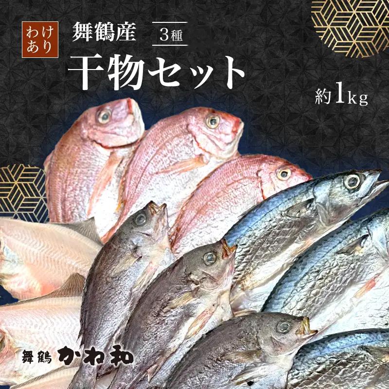 訳あり 干物 約1kg （3種類） 舞鶴産 お試し 干物 セット 