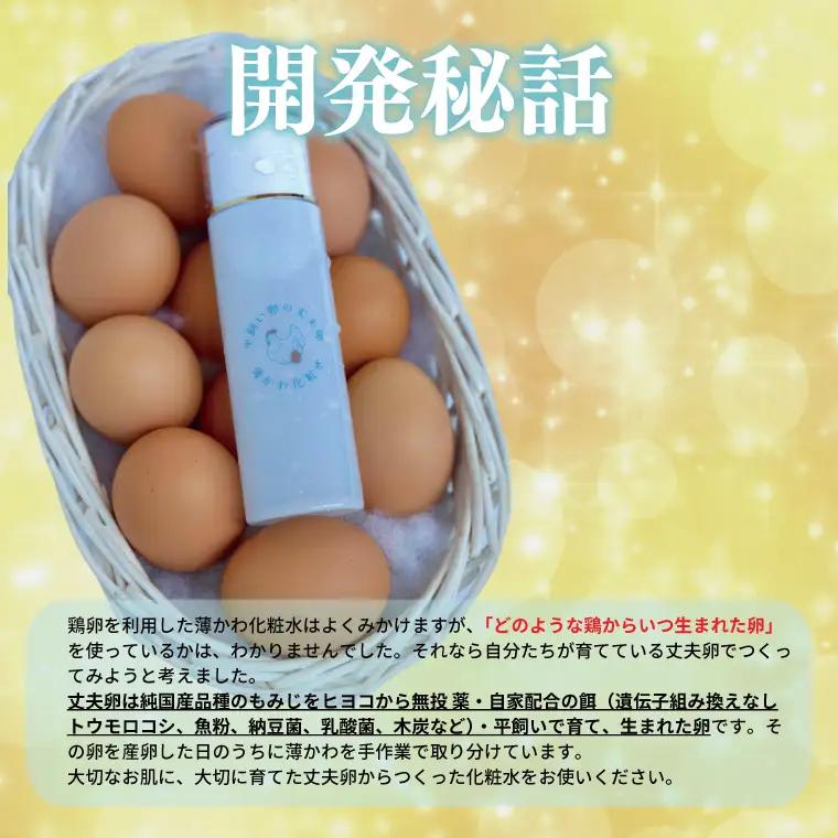 薄かわ化粧水 平飼い 丈夫卵 使用 AQ020