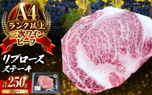 肉 三次ワインビーフ リブロース ステーキ 250g （250g×1枚） 厚切り 黒毛和牛 サーロイン お肉 牛肉 にく 国産 焼肉 ステーキ 広島県産 極上グルメ ブランド牛 贅沢 芳醇 ジューシー 食感 絶品 贈り物 贈答品 お取り寄せ 赤身 霜降り 旨み 濃厚 和牛 日本産 こだわり 逸品 産地直送 三次市/三次ワインビーフ みーとのば [APAX016]