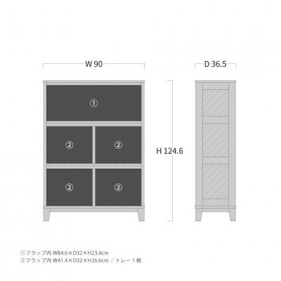 ふるさと納税 旭川市 旭川家具 山室家具製作所 ココ キャビネット3段 ウォールナット_04586 |  | 03