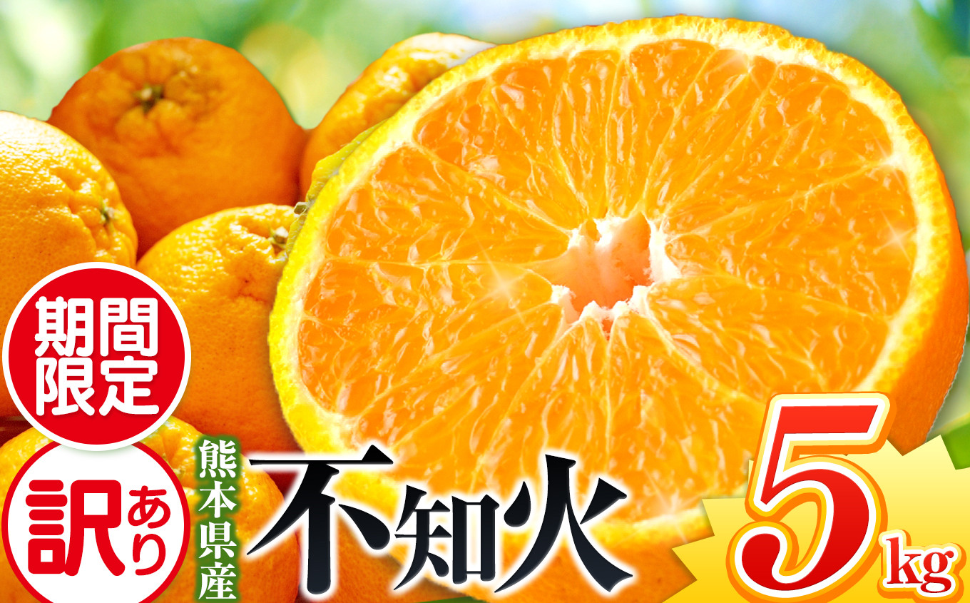 
                  【訳あり】ご家庭用 不知火 5kg | 熊本県 熊本 くまもと 和水町 なごみ 柑橘 柑橘類 訳あり 果物 フルーツ 季節の果物
                