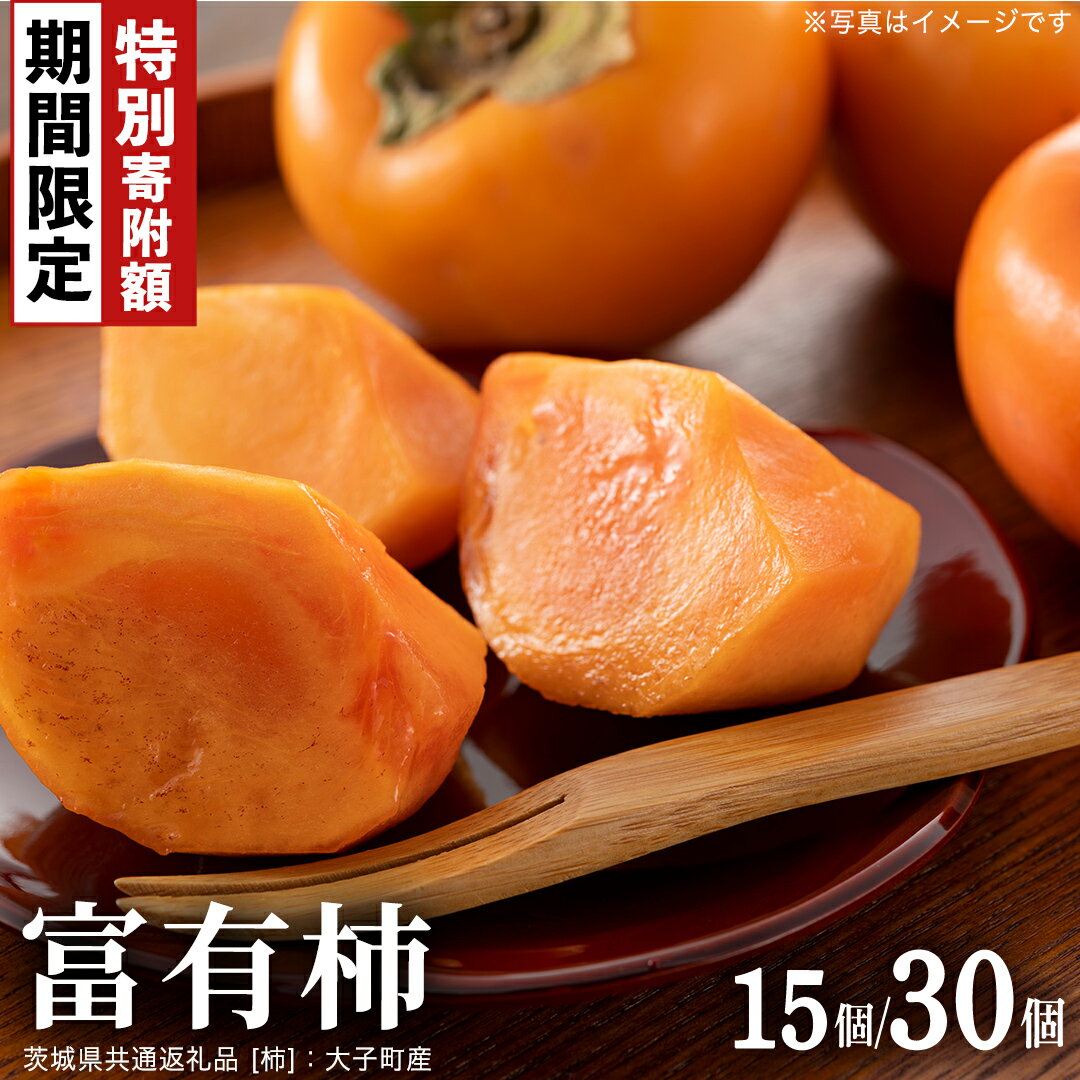 【ふるさと納税】 ＼ 12/31まで 期間限定 特別寄附金額！ ／ 富有柿 15個 約3kg or 30個 約10kg 【11月より発送開始】（茨城県共通返礼品 [柿]：大子町産）| 柿 かき