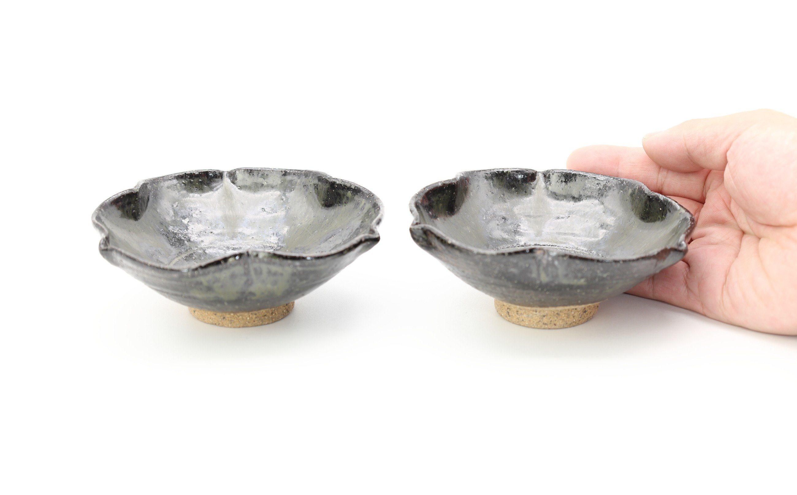 王天家窯 唐津焼 輪花向付(小) 2客