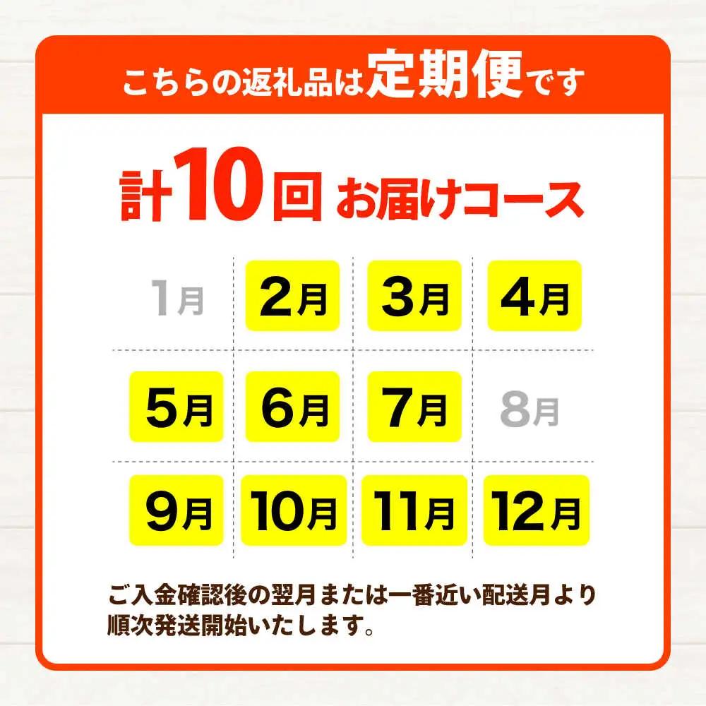 【年10回コース定期便】合志の旬のお野菜10?12品目 野菜定期便[AYAB013]