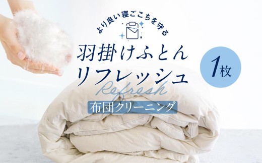 羽毛掛け布団 リフレッシュ（クリーニング） 1枚 専用袋に入れて送るだけ ゆすぎたっぷりで洗います　アドバンス飛騨　MX001