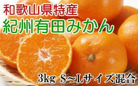 [秀品]和歌山有田みかん約3kg（S～Lサイズ混合）★2026年11月中旬頃より順次発送［TM96ｗ］