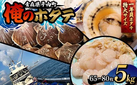 「俺のホタテ」 1年貝ホタテ特大サイズ 5kg ホタテ ほたて 帆立 活ホタテ 貝柱 殻付き 魚介 魚貝 魚貝類 青森 青森県 東北 平内 むつ湾 F21J-246