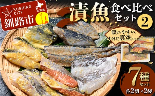 漬魚食べ比べセット(2) 各2切×2袋入 紅鮭 真鱈 銀ダラ 真さば 秋刀魚 さんま 海鮮 魚 漬魚 個包装 真空パック 小分け簡単 冷凍 おかず _F4F-8861