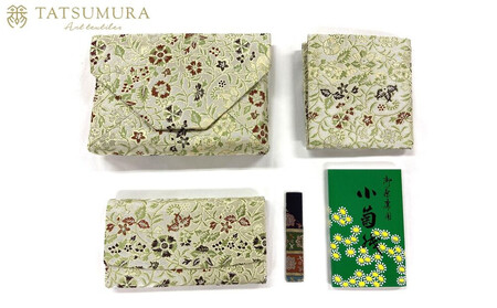 【龍村美術織物】早雲寺（銀）茶道具5点セット（出帛紗など）｜京都 茶道 人気