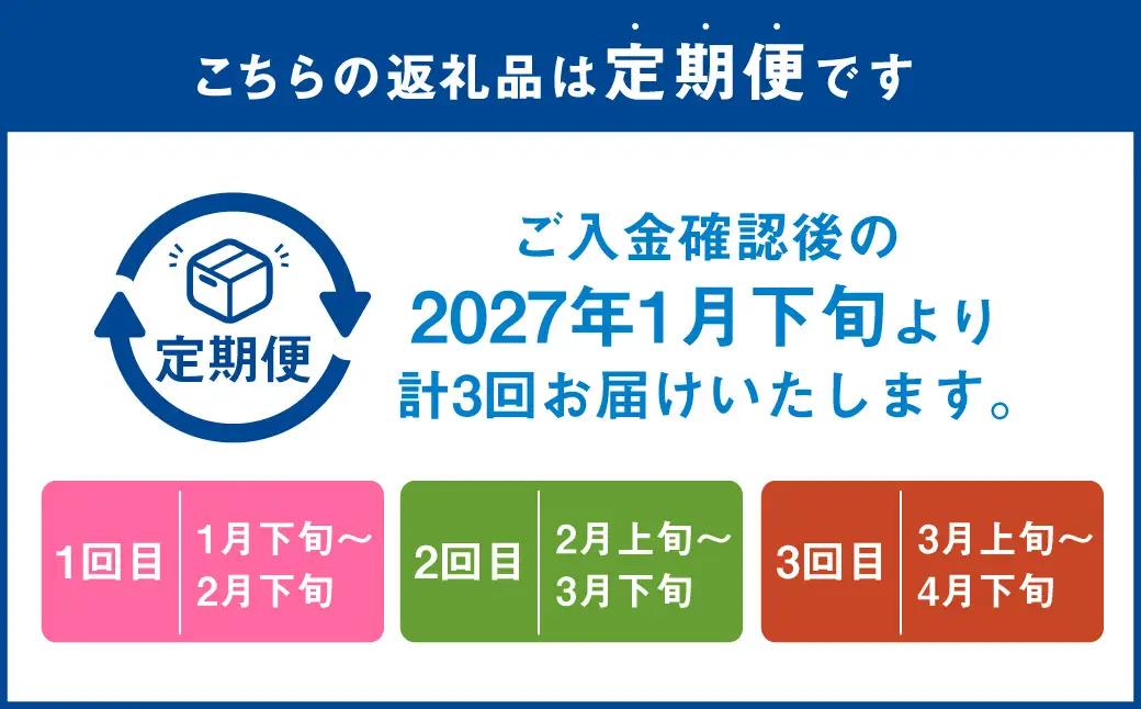 【3回定期便】あまおう 3パック あまおう いちご イチゴ 苺 果物 くだもの フルーツ【2027年1月下旬～4月下旬発送予定】