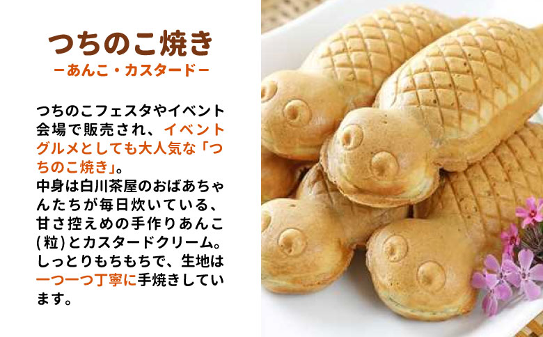 【冷凍】つちのこ焼き6匹＆ベビーつちのこ5匹 計11匹 あんこ カスタード カスタードクリーム つぶあん たい焼き ベビーカステラ