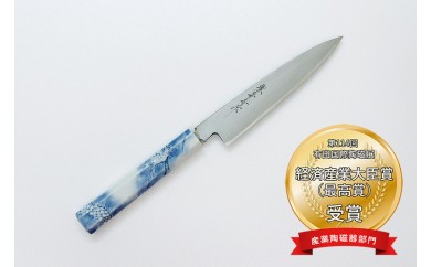 【伝統工芸のコラボレーション】有田焼堺包丁 ペティナイフ 雲龍紋 ah011