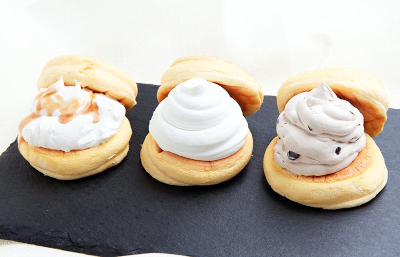 【父の日】パンケーキカフェcafeblowの「ふわふわパンケーキ」 3種6個（プレーン 塩キャラメル Wチョコ） 099H3000-1f