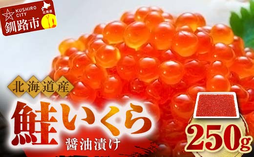 7月発送  北海道産 鮭 いくら 醤油漬け 250g×1パック  F4F-5236