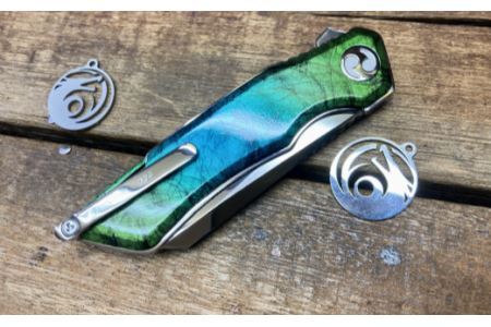 カスタムナイフ レイ 深海（青／緑）