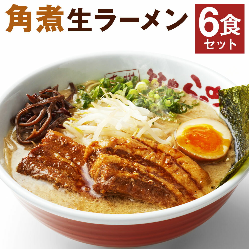 【ふるさと納税】筑豊ラーメン 角煮ラーメン 6食セット ラーメン 豚骨ラーメン 角煮 セット 麺 スープ付き 福岡県 冷蔵 送料無料