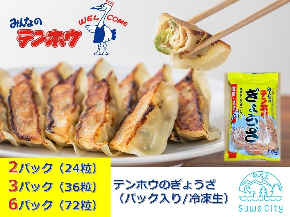 
            テンホウのぎょうざ（パック入り/冷凍生）2パック[4人前/24粒]・3パック[6人前/36粒]・6パック[12人前/72粒]（シナモン・八角入り）／ テンホウ ぎょうざ ギョウザ 餃子 冷凍 信州 長野県 諏訪市 諏訪 【21-060708】
          